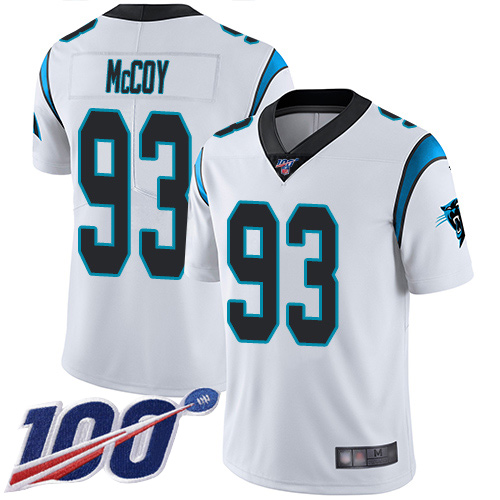Carolina Panthers Limited White Men Gerald McCoy Road Jersey NFL Football #93 100th Season Vapor Untouchable